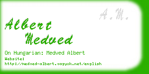 albert medved business card